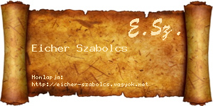 Eicher Szabolcs névjegykártya
